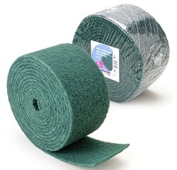 Rollo de fibra verde extra abrasiva Indusdel 13 x 600 cm - uso intensivo