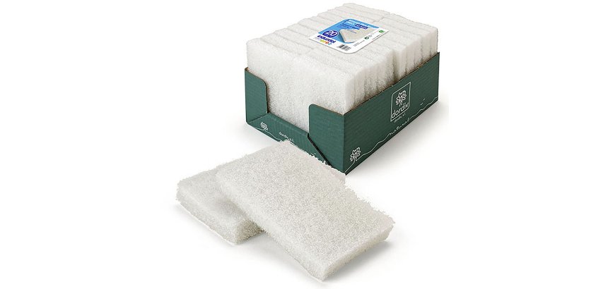 Estropajo blanco Indusdel 16 x 9.5 cm - pack de 20
