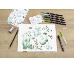 Coffret aquarelle Tombow Greenery avec feutres ABT Dual Brush Pen