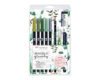 Tombow Greenery Watercolor Set with ABT Dual Brush Pens