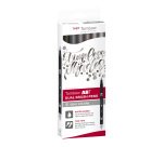 Tombow ABT Dual Brush Pen aquarel dubbelzijdige penseelstiften – Assortiment van grijstinten – Set van 6