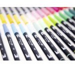 Tombow ABT Dual Brush Pen Watercolor Brush Markers Double Tip – Primary Colors – Set of 6