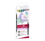 Tombow ABT Dual Brush Pen Watercolor Double-Ended Brush Markers – Pastel Colors – Set of 6