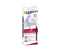 Tombow ABT Dual Brush Pen Aquarellierbare Filzstifte mit Doppelspitze – Pastellfarben – 6er-Set