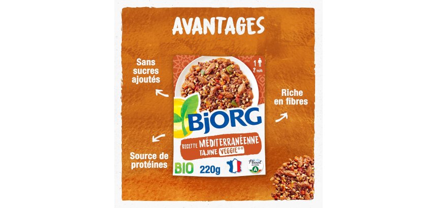 Recette méditerranéenne Tagine Veggie Bio Bjorg - Sachet de 220 g