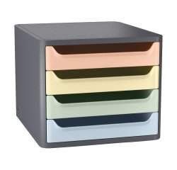 Module de classement CEP First 4 tiroirs, couleurs pastel