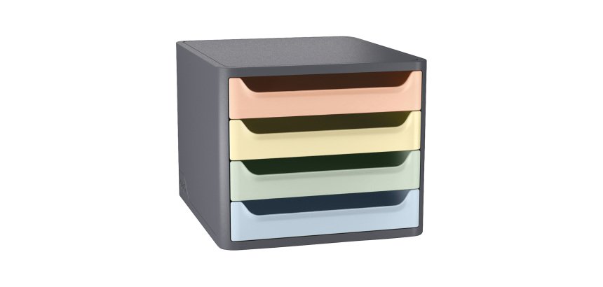 Module de classement CEP First 4 tiroirs, couleurs pastel