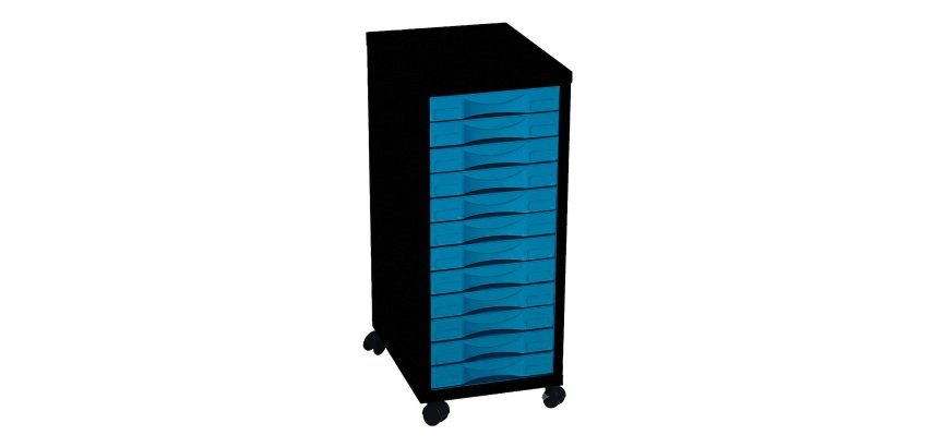 Desserte mobile métal à tiroirs Izo