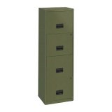 Budget Monoblock Aktenschrank mit 4 Schubladen in Khaki
