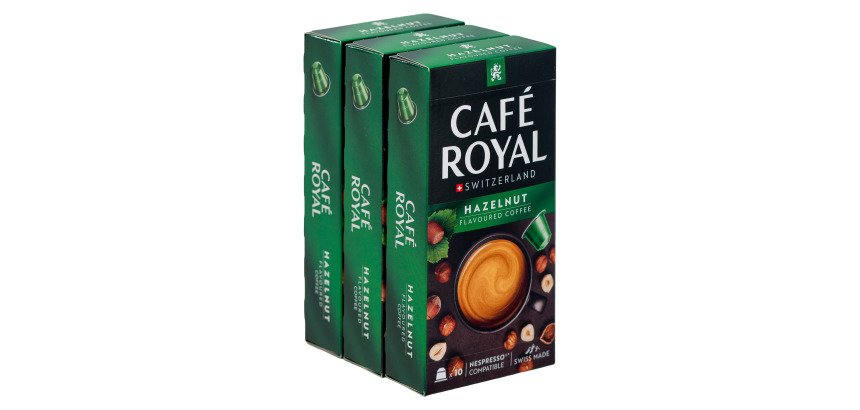 Coffee capsules Café Royal Hazelnut - 3 boxes of 10