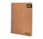 Cuaderno espiral liderpapel a5 4x4 mm Ecouse tapa cartulina kraft 80h papel reciclado 80 g