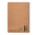 Cuaderno espiral liderpapel a5 4x4 mm Ecouse tapa cartulina kraft 80h papel reciclado 80 g