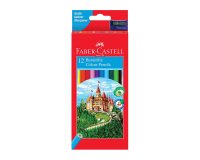 Lapices de colores faber castell hexagonal madera reforestada caja de 12 unidades colores surtidos