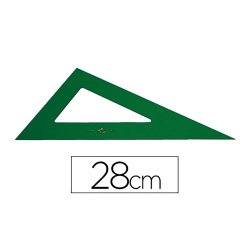 Cartabón Faber Castell 28 cm plastico verde