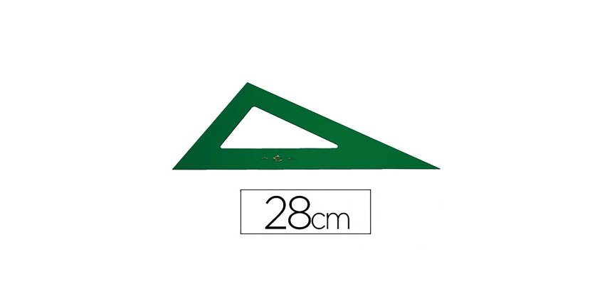 Cartabón Faber Castell 28 cm plastico verde