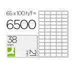 Etiqueta adhesiva q-connect kf01581 tamaño 38,1x21,2mm - Caja 100 hojas A4