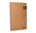 Cuaderno espiral liderpapel A4 4x4 mm Ecouse tapa cartulina kraft 80h papel reciclado 80 g