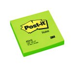 Bloc de notas adhesivas quita y pon post-it 76x76 mm verde neon con 100 hojas