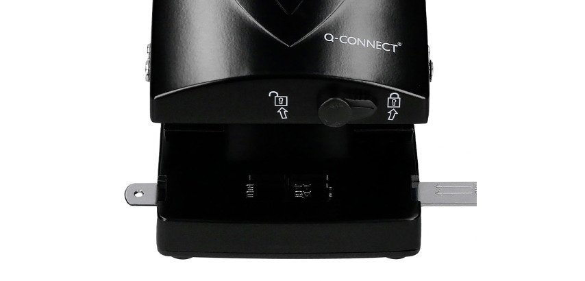 Perforadora q-connect kf01237 negro abertura 6,5 mm capacidad 65 hojas