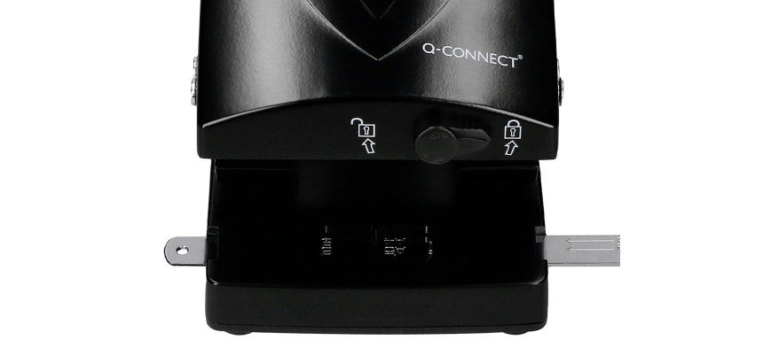 Perforadora q-connect kf01237 negro abertura 6,5 mm capacidad 65 hojas