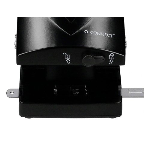 Perforadora q-connect kf01237 negro abertura 6,5 mm capacidad 65 hojas
