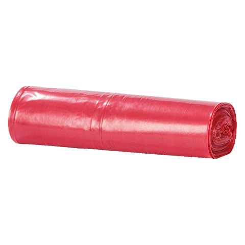 Bolsas de basura industrial rojo 100L - rollo de 10