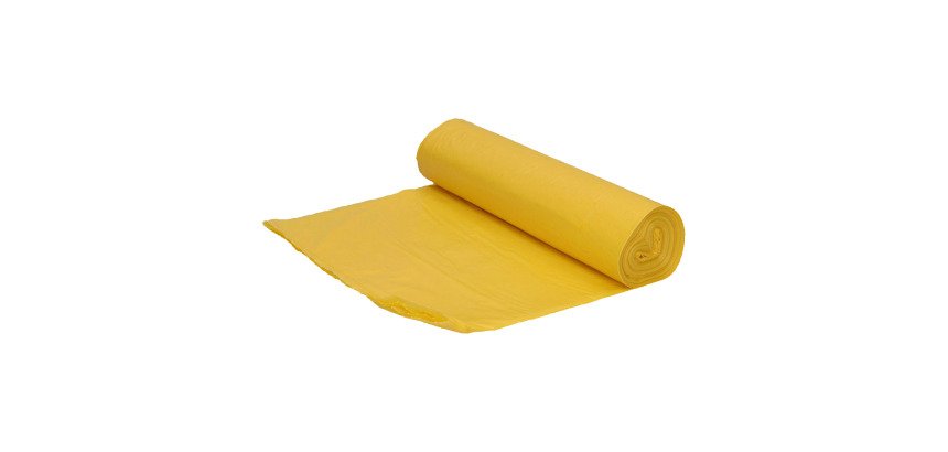 Bolsas de basura industrial Amarilla 100L - rollo de 10
