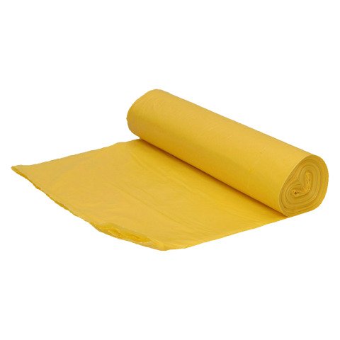 Bolsas de basura industrial Amarilla 100L - rollo de 10