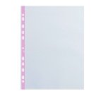 Pochettes perforées OXFORD A4 bords couleurs pastels polypropylène lisse 5/100e - Sachet de 20