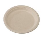 Assiette en canne à sucre Ø 23 cm, blanche - Lot de 50