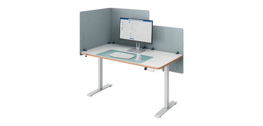 Divisorio per scrivania regolabile in altezza, 70 x 60 cm Leitz