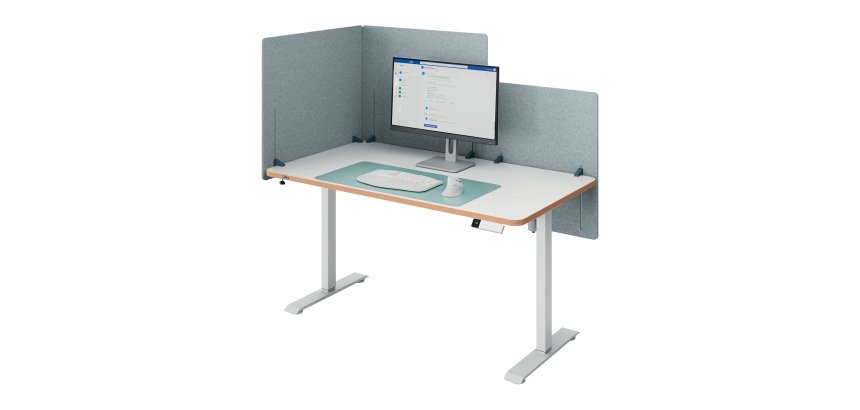 Divisorio per scrivania regolabile in altezza, 70 x 60 cm Leitz