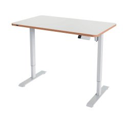 Scrivania compatta piano l 120 x p 70 cm elettrica elevabile Sit-Stand Leitz Ergo colore bianco altezza 72 - 118 cm