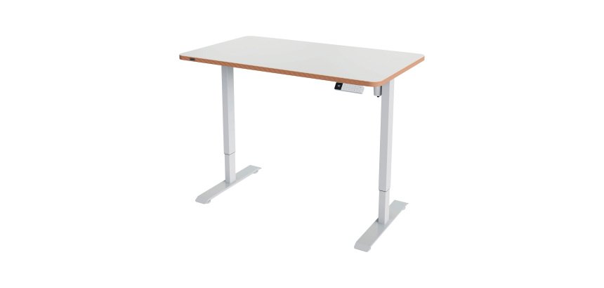 Scrivania compatta piano l 120 x p 70 cm elettrica elevabile Sit-Stand Leitz Ergo colore bianco altezza 72 - 118 cm