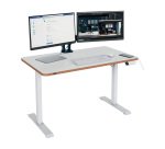Scrivania compatta piano l 120 x p 70 cm elettrica elevabile Sit-Stand Leitz Ergo colore bianco altezza 72 - 118 cm
