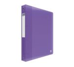 Classeur 4 anneaux plastifié Oxford School Life A4+ - Dos 4 cm couleurs translucides assorties