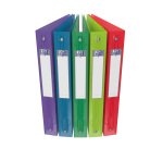 Classeur 4 anneaux plastifié Oxford School Life A4+ - Dos 4 cm couleurs translucides assorties