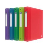 Classeur 4 anneaux plastifié Oxford School Life A4+ - Dos 4 cm couleurs translucides assorties