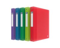Classeur 4 anneaux plastifié Oxford School Life A4+ - Dos 4 cm couleurs translucides assorties