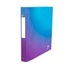 Classeur 4 anneaux plastifié Oxford School Fusion A4+ - Dos 4 cm couleurs translucides assorties