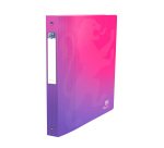 Classeur 4 anneaux plastifié Oxford School Fusion A4+ - Dos 4 cm couleurs translucides assorties