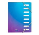 Trieur plastique Oxford School Fusion 8 divisions couleurs translucides assorties