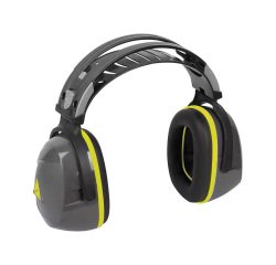 Casco antirruido Deltaplus con orejeras ajustables en altura Gris-Negro
