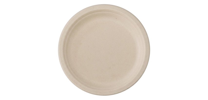 Assiette en canne à sucre Ø 23 cm - Lot de 50