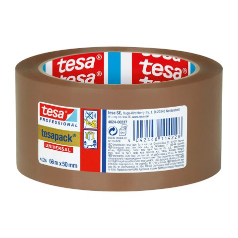 Cinta adhesiva polipropileno 50 micras BOPP Tesa 66 m x 50 mm marrón