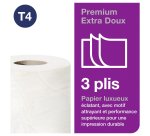 Papier toilette triple épaisseur Tork Extra Soft T4 - 56 rouleaux de 155 feuilles