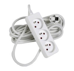 Multiprise Wonday 3 prises sans interrupteur - câble 4 m