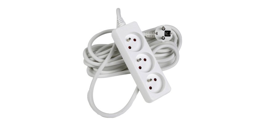Wonday Power Strip 3 Outlets Without Switch - 4 m Cable