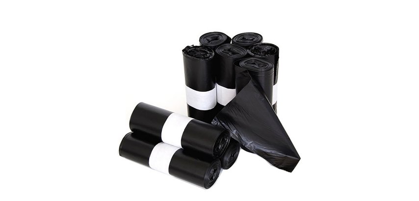 Bolsa de basura doméstica negra 30L 52x60cm 60 galgas - Rollo 25 unidades