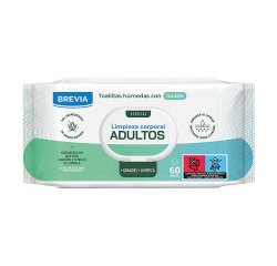 Toallitas corporales adultos Brevia - paquete de 60